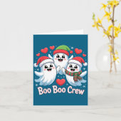 Boo-boo Crew Christmas Ghost Santa Hat Halloween H Karte (Gelbe Blume)