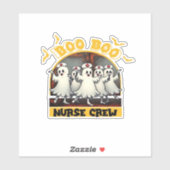 BOO BOO CREW CLASSIC NURSE HALLOWEEN T - SHIRT Ove Aufkleber (Blatt)