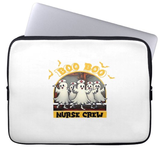 BOO BOO CREW CLASSIC NURSE HALLOWEEN T - SHIRT Ove Laptopschutzhülle (Vorderseite)