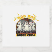 BOO BOO CREW CLASSIC NURSE HALLOWEEN T - SHIRT Ove Schaumweinetikett (Einzelnes Label)