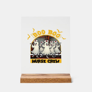 BOO BOO CREW CLASSIC NURSE HALLOWEEN T-SHIRT Overs Acrylschild