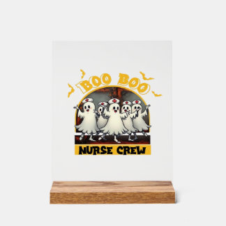 BOO BOO CREW CLASSIC NURSE HALLOWEEN T-SHIRT Overs Acrylschild