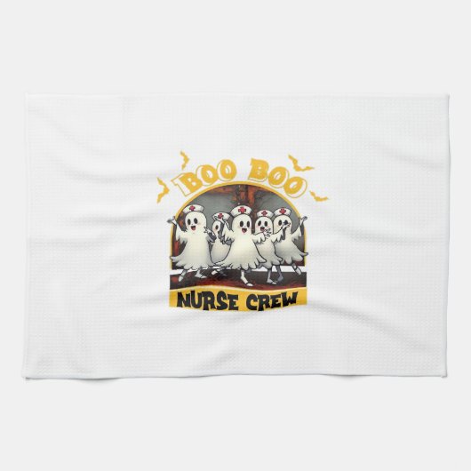 BOO BOO CREW CLASSIC NURSE HALLOWEEN T-SHIRT Overs Geschirrtuch (Horizontal)