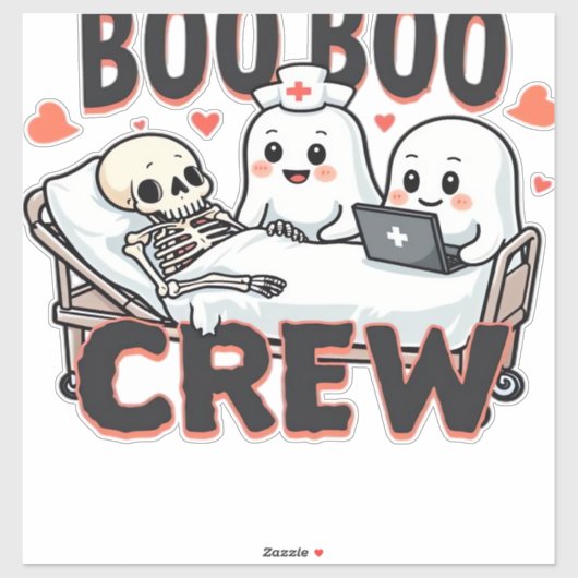 Boo Boo Crew Cute Halloween Nurse Ghosts Essential Aufkleber (Blatt)