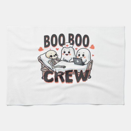Boo Boo Crew Cute Halloween Nurse Ghosts Essential Geschirrtuch (Horizontal)