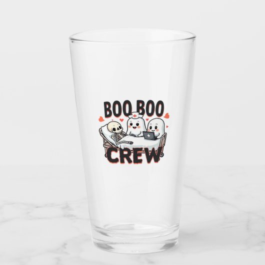 Boo Boo Crew Cute Halloween Nurse Ghosts Essential Glas (Vorderseite)