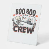 Boo Boo Crew Cute Halloween Nurse Ghosts Essential Sockelschild (Vorderseite)