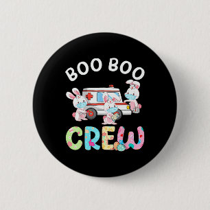Boo Boo Crew Fun Bunny Ems Emt Paramedic Nurse Eas Button