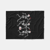 Boo Boo Crew Funny Dancing Skeleton Nurse Squad Ha Fleecedecke (Vorderseite (Horizontal))