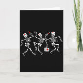 Boo Boo Crew Funny Dancing Skeleton Nurse Squad Ha Karte (Vorderseite)