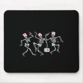 Boo Boo Crew Funny Dancing Skeleton Nurse Squad Ha Mousepad (Vorne)