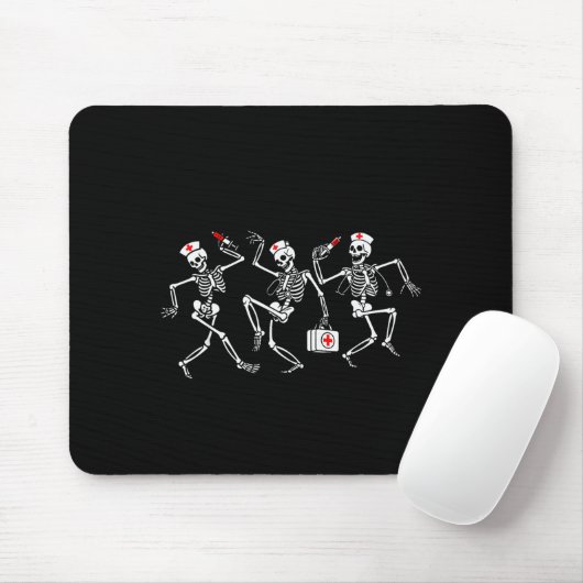 Boo Boo Crew Funny Dancing Skeleton Nurse Squad Ha Mousepad (Mit Mouse)
