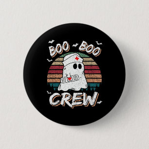 Boo Boo Crew Funny Ghost Ems Emt Paramedic Kranken Button