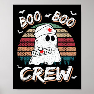 Boo Boo Crew Funny Ghost Ems Emt Paramedic Kranken Poster