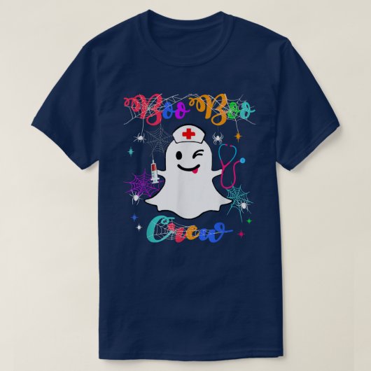 Boo Boo Crew Funny Ghost EMS EMT Paramedic Nurse H T-Shirt (Design vorne)