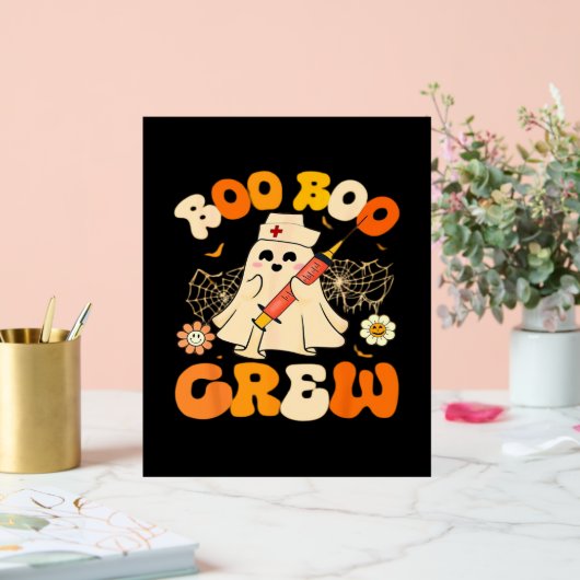 Boo Boo Crew Funny Ghost for Nurse, Retro Hallowee Acrylschild (Hochzeit)