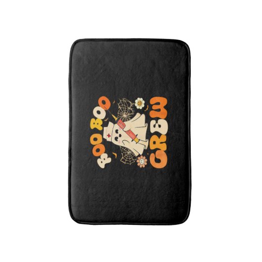 Boo Boo Crew Funny Ghost for Nurse, Retro Hallowee Badematte (Vorderseite Vertikal)