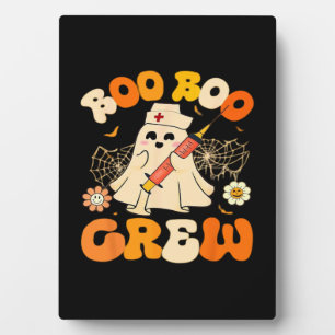 Boo Boo Crew Funny Ghost for Nurse, Retro Hallowee Fotoplatte