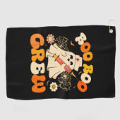 Boo Boo Crew Funny Ghost for Nurse, Retro Hallowee Golfhandtuch (Horizontal)