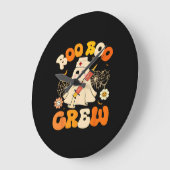 Boo Boo Crew Funny Ghost for Nurse, Retro Hallowee Große Wanduhr (Winkel)
