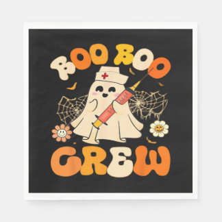 Boo Boo Crew Funny Ghost for Nurse, Retro Hallowee Serviette