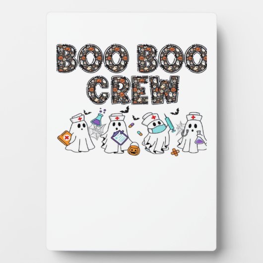 Boo Boo Crew � Funny Halloween Nurse Ghosts Medica Fotoplatte (Vorderseite)