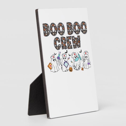 Boo Boo Crew � Funny Halloween Nurse Ghosts Medica Fotoplatte (Seite)