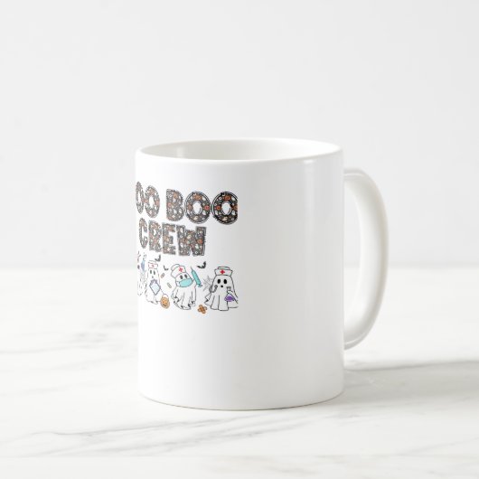 Boo Boo Crew � Funny Halloween Nurse Ghosts Medica Kaffeetasse (VorderseiteRechts)