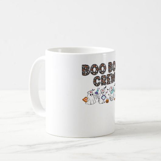 Boo Boo Crew � Funny Halloween Nurse Ghosts Medica Kaffeetasse (Vorderseite Links)