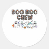 Boo Boo Crew � Funny Halloween Nurse Ghosts Medica Runder Aufkleber (Vorderseite)