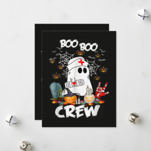 Boo Boo Crew Geist Krankenschwester Halloween Grus Feiertagskarte