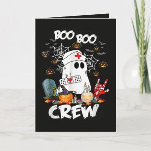 Boo Boo Crew Geist Krankenschwester Halloween Grus Feiertagskarte