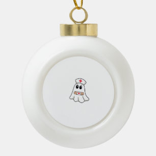 BOO BOO CREW Geisterkrankenschwester Lustiger Hall Keramik Kugel-Ornament