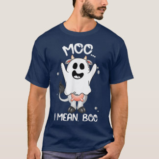 Boo Boo Crew Ghost Cow Moo I Gemein Boo Bauer Nied T-Shirt