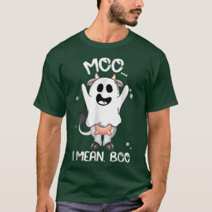 Boo Boo Crew Ghost Cow Moo I Gemein Boo Bauer Nied T-Shirt