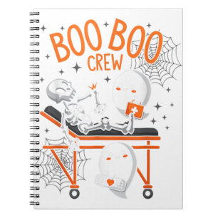Boo Boo Crew Ghost Doctor Paramedic EMT Nurse Hall Notizblock