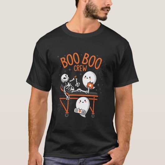 Boo Boo Crew Ghost Doctor Paramedic Emt Nurse Hall T-Shirt (Vorderseite)