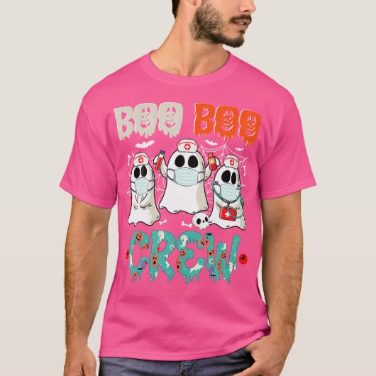 Boo Boo Crew Ghost Doctor Paramedic Emt Nurse Hall T-Shirt (Vorderseite)