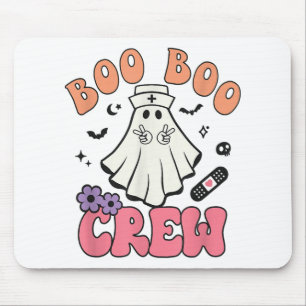Boo Boo Crew Ghost Doctor Paramedic Nurse Hallowee Mousepad