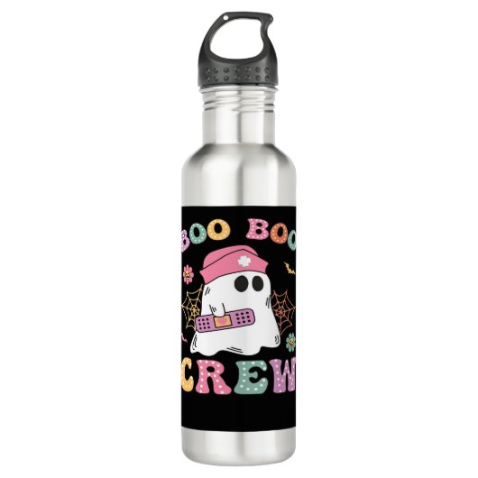 Boo Boo Crew Ghost Nurse Classic T - Shirt Edelstahlflasche (Vorderseite)