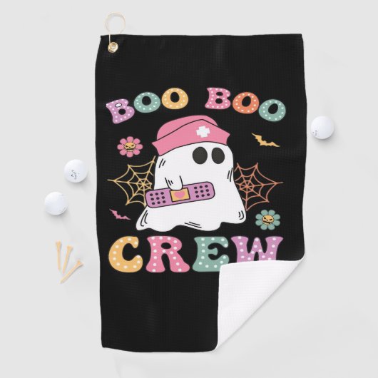 Boo Boo Crew Ghost Nurse Classic T - Shirt Golfhandtuch (Insitu)