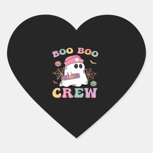 Boo Boo Crew Ghost Nurse Classic T - Shirt Herz-Aufkleber (Vorderseite)
