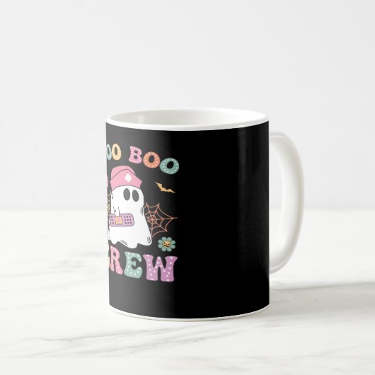 Boo Boo Crew Ghost Nurse Classic T - Shirt Kaffeetasse (VorderseiteRechts)