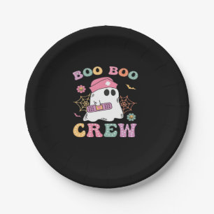 Boo Boo Crew Ghost Nurse Classic T - Shirt Pappteller