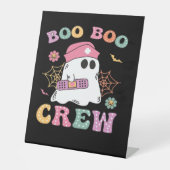 Boo Boo Crew Ghost Nurse Classic T-Shirt Sockelschild (Vorderseite)