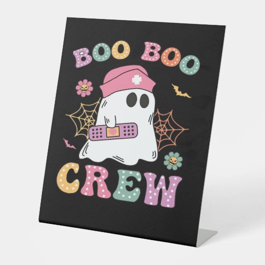 Boo Boo Crew Ghost Nurse Classic T-Shirt Sockelschild (Vorderseite)
