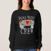 Boo Boo Crew Ghost Nurse Costume Girls Halloween Sweatshirt (Vorderseite)
