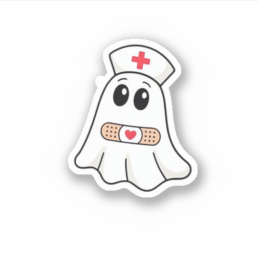 BOO BOO CREW Ghost Nurse Funny Halloween Essential Aufkleber (Vorderseite)