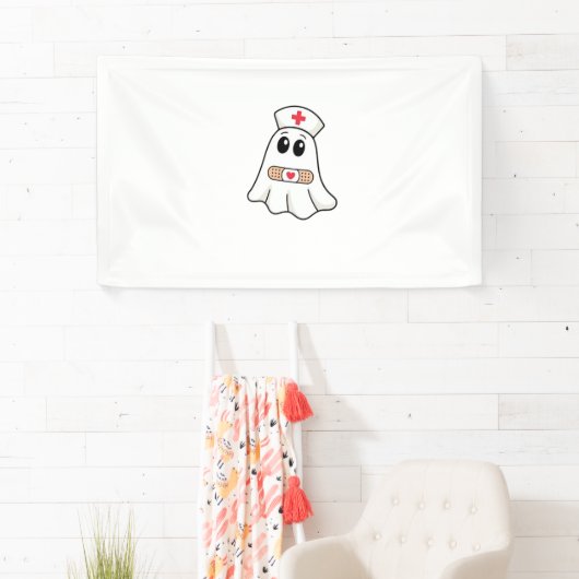 BOO BOO CREW Ghost Nurse Funny Halloween Essential Banner (Insitu)