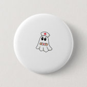 BOO BOO CREW Ghost Nurse Funny Halloween Essential Button (Vorderseite)